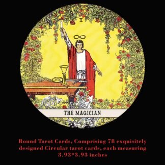 Tarot Cards for Beginner, 78 Round Tarot Cards with Guide Book, Round Tarot Deck can be used for fortune telling, spiritual growth, meditation and advanced divination practice...