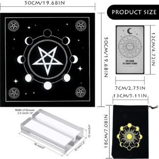 Tarot Cards for Beginners, 78 Classic Waite System Tarot Cards Deck with Guidebook, Table Cloth, Velvet Bag & Card Holder, Guided Fortune Telling Tarot Set for Divination and...