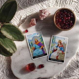 Tarot Cards for Beginners, 78 Classic Waite System Tarot Cards Deck with Guidebook, Table Cloth, Velvet Bag & Card Holder, Guided Fortune Telling Tarot Set for Divination and...