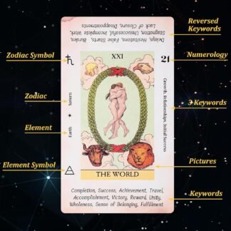 Tarot Cards for Beginners, 78 Original Tarot Deck Card with Guide Book, Durable Tarots Cards with Meaning on Them