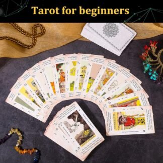 Tarot Cards for Beginners, 78 Original Tarot Deck Card with Guide Book, Durable Tarots Cards with Meaning on Them