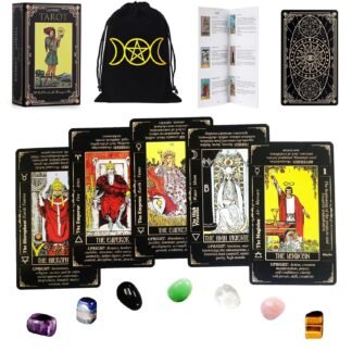 Tarot Cards for Beginners, 78 Original Tarot Deck Card with Guide Book, Durable Tarots Cards with Meaning on Them