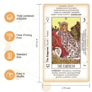 Tarot Cards for Beginners, Classic Tarot Cards with Meanings on Them for Beginners to Expert