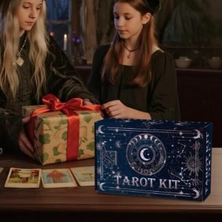 Tarot Cards Set for Beginners with Guide Book - Include 7 Chakra Stones, 1 Deck of 78 Cards, Manual, 2 Card Holders, Pendulum Board, Spirit Pendulum, Hand Bell, Bag, Tarot...