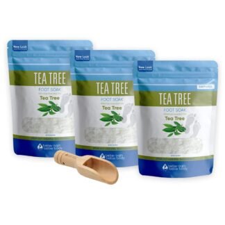 Tea Tree Foot Soak 32 Ounces Epsom Salt with Natural Tea Tree, Lavender and Eucalyptus Essential Oils Plus Vitamin C in BPA Free Pouch with Easy Press-Lock Seal