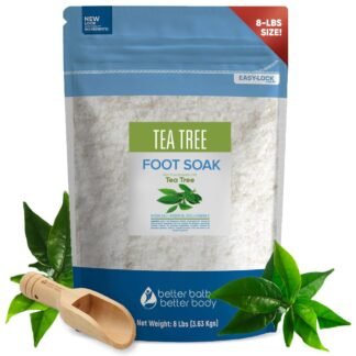 Tea Tree Foot Soak 32 Ounces Epsom Salt with Natural Tea Tree, Lavender and Eucalyptus Essential Oils Plus Vitamin C in BPA Free Pouch with Easy Press-Lock Seal