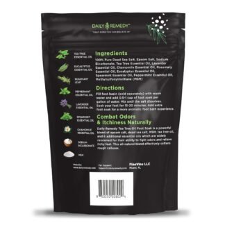 Tea Tree Oil Foot Soak with Epsom Salt - Made in USA - 16 Ounces