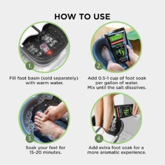 Tea Tree Oil Foot Soak with Epsom Salt - Made in USA - 16 Ounces