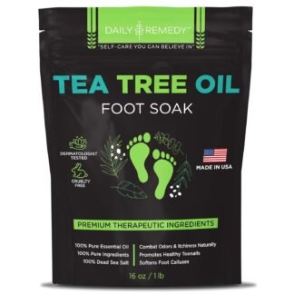 Tea Tree Oil Foot Soak with Epsom Salt - Made in USA - 16 Ounces