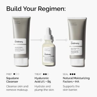 The Ordinary Hyaluronic Acid 2% + B5 (with Ceramides), Multi-Depth Hydration Serum for Plumper, Smoother Skin