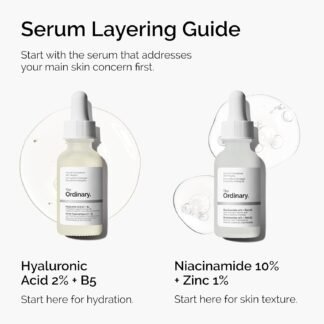 The Ordinary Hyaluronic Acid 2% + B5 (with Ceramides), Multi-Depth Hydration Serum for Plumper, Smoother Skin