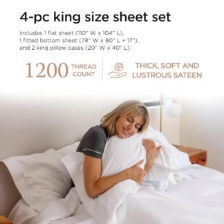 Threadmill 100 American Certified Supima Cotton Sheets King Size - 1200 Thread Count 4Pc King Size Sheets Set Smooth Sateen Ultra Luxury Bed Sheets 17 Deep Pocket King - lunas-mystic-emporium.com Threadmill 100% American Certified Supima Cotton Sheets King Size - 1200 Thread Count, 4Pc King Size Sheets Set, Smooth Sateen, Ultra Luxury Bed Sheets, 17" Deep Pocket King...