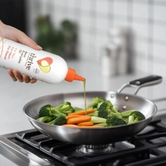 Thrive Oleic Rich Cooking Oil Blend - Heart and Health-Conscious Oil, Rich in Omega-9 Monounsaturated Fat (80%), Very Low Omega-6 Sunflower and Algae Oil, 30 fl oz Squeeze...