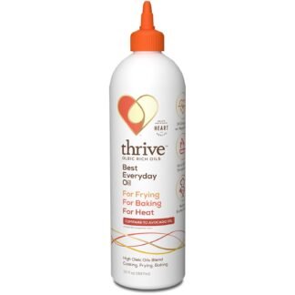 Thrive Oleic Rich Cooking Oil Blend - Heart and Health-Conscious Oil, Rich in Omega-9 Monounsaturated Fat (80%), Very Low Omega-6 Sunflower and Algae Oil, 30 fl oz Squeeze...