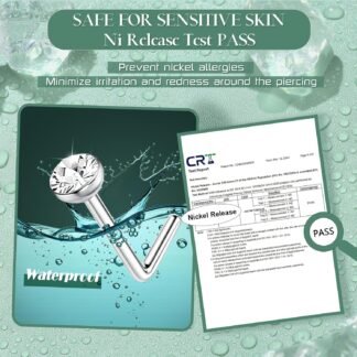 THUNARAZ Straight L Shaped Stainless Steel Nose Studs Rings Piercing Pin Body Jewelry 20G-22G 1.5mm 2mm 2.5mm