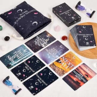 Time Oracle Cards for Beginners with Meanings on Them 60 PCS Adventure Divine Timing Tarot Deck Set for Love, Energy, Soulmate, Work, Friendship, Spirit and Past Life.