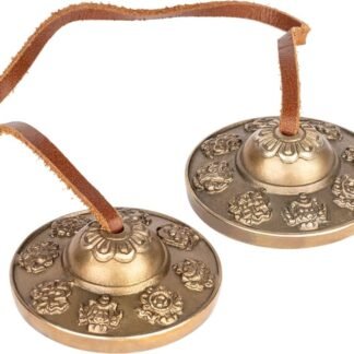 Tingsha Tibetan Finger Cymbals for Meditation, Sound Healing Therapy and Yoga — MADE IN INDIA — Pure Resonant Tone, Includes Bag, 2-YEAR WARRANTY