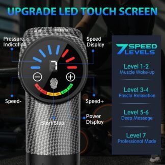 TOLOCO Massage Gun, Deep Tissue Back Massage for Athletes for Pain Relief, Percussion Massager with 10 Massages Heads & Silent Brushless Motor, Christmas Gifts for Women, Men,...