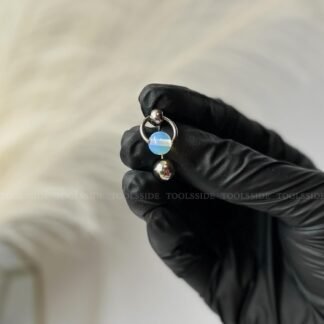 TOOLSSIDE VCH Piercing Jewelry with Opalite Stone Titanium Belly Button Ring Navel Piercing Jewelry Belly Rings for Women 14G Belly Button Piercing