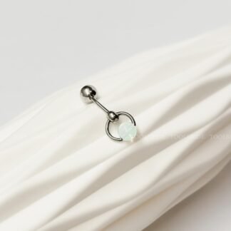 TOOLSSIDE VCH Piercing Jewelry with Opalite Stone Titanium Belly Button Ring Navel Piercing Jewelry Belly Rings for Women 14G Belly Button Piercing