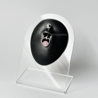 TOOLSSIDE VCH Piercing Jewelry with Rose Quartz Stone Stainless Steel Belly Button Ring Navel Piercing Jewelry Belly Rings for Women 14G Belly Button Piercing