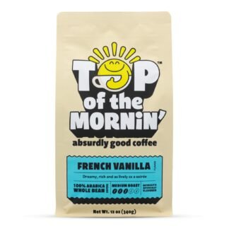 Top Of The Mornin' Ground Coffee, A Jacksepticeye Brand, Ethically Sourced, Specaility Grade Coffee (French Vanilla)