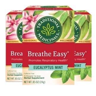 Traditional Medicinals Organic Echinacea Plus with Spearmint Herbal Tea, Promotes Immune Function, (Pack of 3) - 48 Tea Bags Total