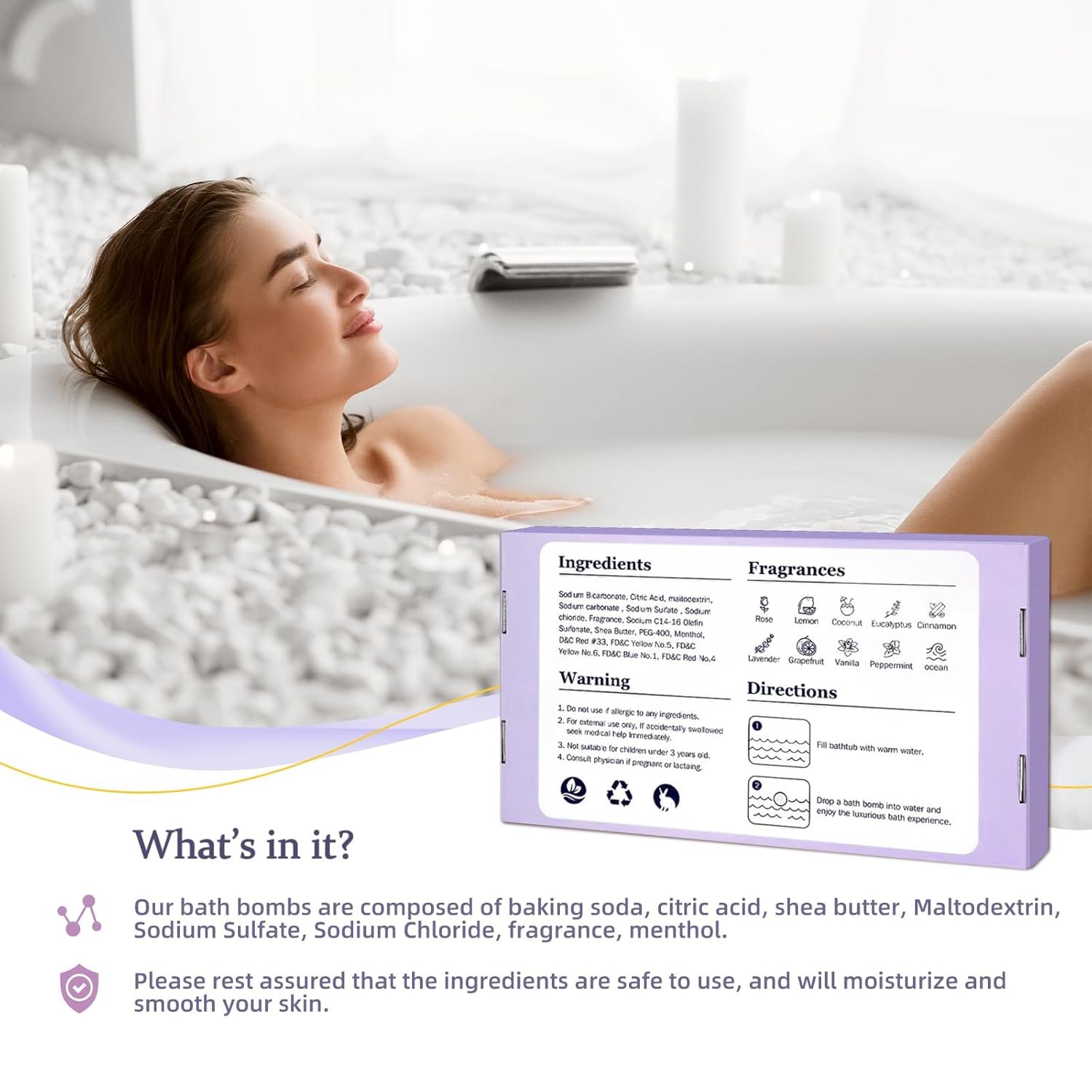 TranquilBliss Bath Bombs for Women 50 PCS Set with 10 Rich Scents Natural Bubble Bathbombs Dry Skin Moisturizing Present for Christmas Mothers Day Birthday for Mom - lunas-mystic-emporium.com TranquilBliss Bath Bombs for Women, 50 PCS Set with 10 Rich Scents, Natural Bubble Bathbombs, Dry Skin Moisturizing, Present for Christmas, Mother’s Day, Birthday, for Mom,...