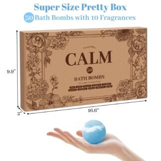 TranquilBliss Bath Bombs Set 50 PCS with 10 Rich Scents Bath Bombs for Women Natural Bubble Bombs with Shea Butter Safe Oil Ideal for Valentines Birthday Mothers Day - lunas-mystic-emporium.com TranquilBliss Bath Bombs Set 50 PCS with 10 Rich Scents, Bath Bombs for Women, Natural Bubble Bombs with Shea Butter & Safe Oil, Ideal for Valentines, Birthday, Mother's Day...
