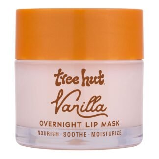 Tree Hut Vanilla Overnight Lip Mask, Deeply Hydrating Leave-On Treatment for Soft Lips, Self Care Essential, 6 oz