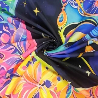 TUGCAY Blacklight Moon and Star Tapestry, UV Reactive Mandala Sun Tapestry Starry Night Tapestries Wall Hanging for Bedroom Dorm Decor(51.2 x 59.1 Inches)