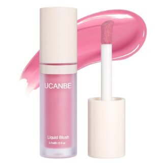 UCANBE Liquid Shimmer Blush Makeup for Cheeks, Highly Pigmented, Long Lasting, Anti-scratch, Natural-Looking, Daily Use Makeup Blush Suitable for Women Girls(01 Pink)