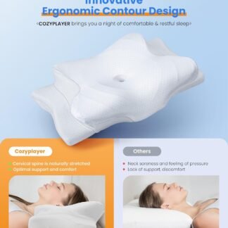 Ultra Pain Relief Cooling Pillow for Neck Support, Adjustable Cervical Pillow Cozy Sleeping, Odorless Ergonomic Contour Memory Foam Pillows, Orthopedic Bed Pillow for Side Back...