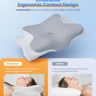 Ultra Pain Relief Cooling Pillow for Neck Support, Adjustable Cervical Pillow Cozy Sleeping, Odorless Ergonomic Contour Memory Foam Pillows, Orthopedic Bed Pillow for Side Back...