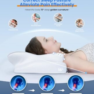 Ultra Pain Relief Cooling Pillow for Neck Support, Adjustable Cervical Pillow Cozy Sleeping, Odorless Ergonomic Contour Memory Foam Pillows, Orthopedic Bed Pillow for Side Back...