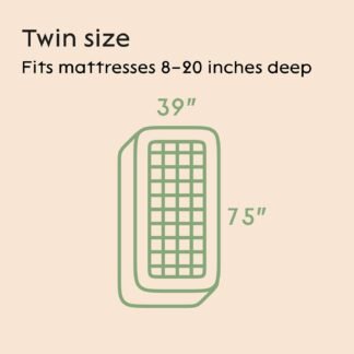 Ultra Soft Twin Size Mattress Topper - Viscose Made from Bamboo Pillow Top Mattress Pad for Back Pain Relief - Naturally Cooling for Hot Sleepers, Green