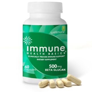 Ultra Strength Immunity - Clinically Proven Immune Support - Wellmune Highly Purified Beta Glucan - Gluten-Free, Non-allergenic, Non-GMO and Vegan Capsules - 60 Capsules, 500 mg