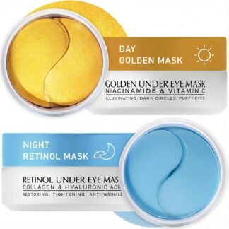 Under Eye Patches Kit: 120 Pcs Retinol & Golden Gel Eye Mask for Dark Circles, Puffiness and Wrinkles - Day & Night Skin Treatment Pads with Niacinamide, Collagen, Hyaluronic...