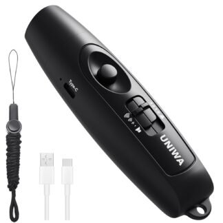 UNIWA Electronic Whistle with USB Charging, 3 Tone & 3 High Volume Hand Emergency Whistle for Referee Coaches Teacher, Outdoor Sport Game Camping Safety Electric Whistle with...