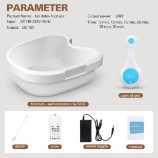 Update Ionic Foot Bath Detox Machine - Suitable for Home Use, Home Salon-Level Spa Detox Machine, Healthy Detoxification, with Foot Bath, Array * 1, Liner