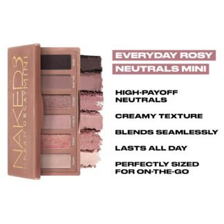 URBAN DECAY Naked 3 Mini Eyeshadow Palette - 6 Soft Pink Shadows, Multi-Use Matte & Shimmer Finishes, Ultra-Blendable Everyday Rosy Neutrals, Long-lasting Up to 12HR Wear,...