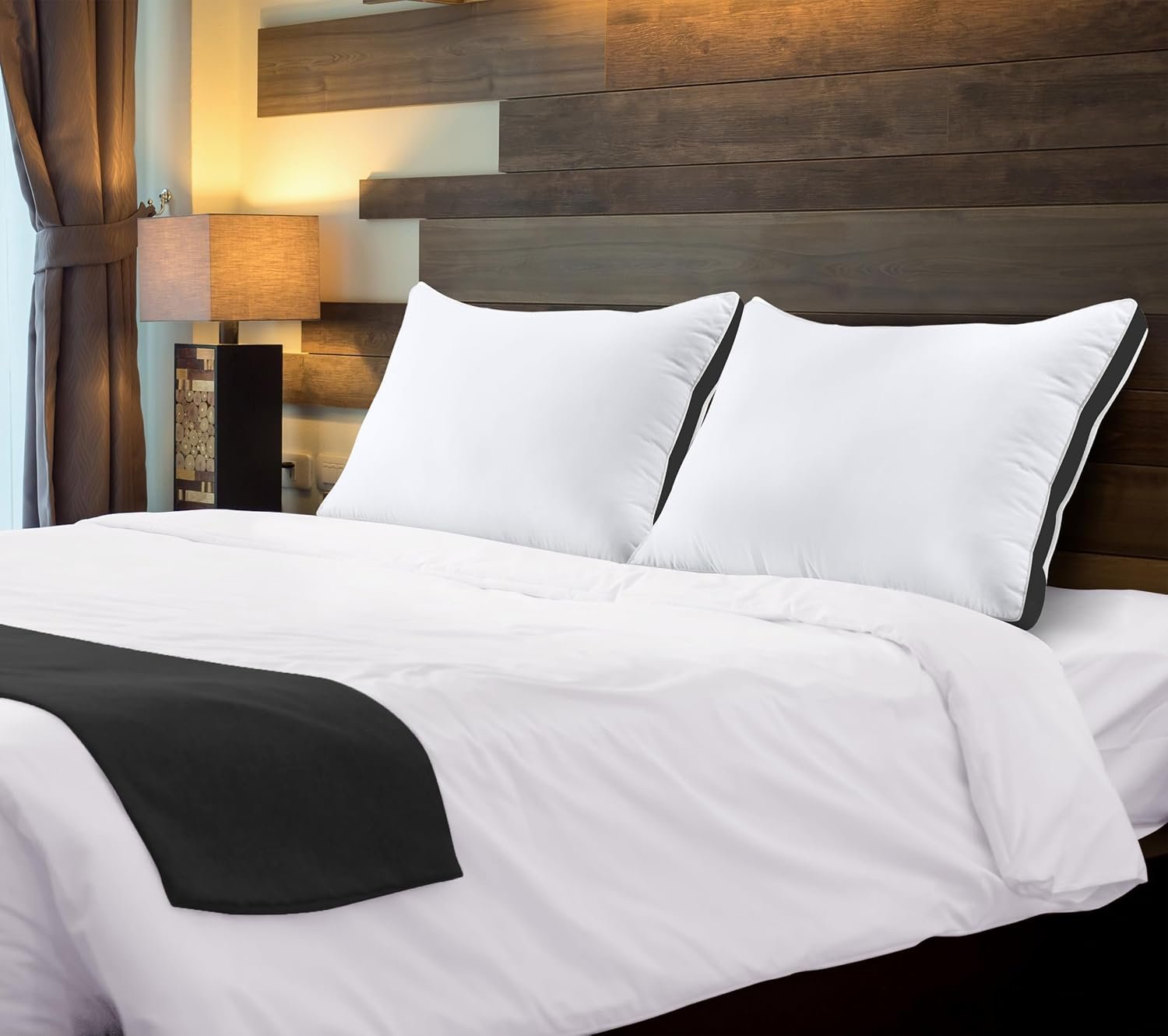 Utopia Bedding Bed Pillows for Sleeping King Size Black Set of 2 Soft Fluffy Pillow with Down Alternative Filling Cooling Hotel Quality Gusseted Pillow for Back - lunas-mystic-emporium.com Utopia Bedding Bed Pillows for Sleeping King Size (Black), Set of 2, Soft & Fluffy Pillow with Down Alternative Filling, Cooling, Hotel Quality, Gusseted Pillow for Back,...