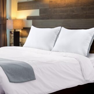 Utopia Bedding Bed Pillows for Sleeping Queen Size (Grey), Set of 2, Soft & Fluffy Pillow with Down Alternative Filling, Cooling, Hotel Quality, Gusseted Pillow for Back,...