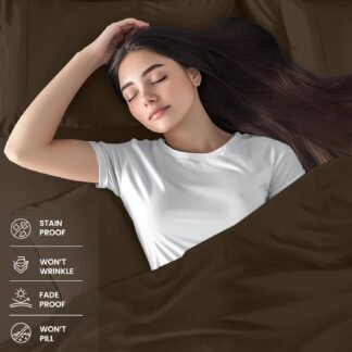 Utopia Bedding King Bed Sheets Set - 4 Piece Bedding - Brushed Microfiber - Shrinkage and Fade Resistant - Easy Care (King, Brown)