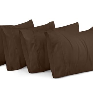 Utopia Bedding King Pillow Cases - 4 Pack - Envelope Closure - Soft Brushed Microfiber Fabric - Shrinkage and Fade Resistant Pillow Covers King Size 20 X 40 Inches (King, Brown)