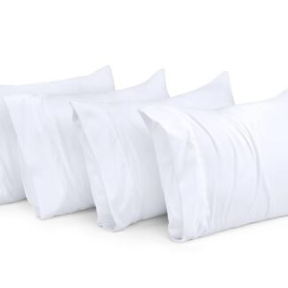 Utopia Bedding King Pillow Cases - 4 Pack - Envelope Closure - Soft Brushed Microfiber Fabric - Shrinkage and Fade Resistant Pillow Covers King Size 20 X 40 Inches (King, White)