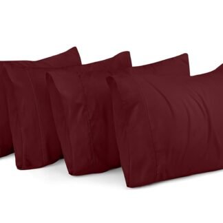 Utopia Bedding King Pillow Cases - 4 Pack - Envelope Closure - Soft Brushed Microfiber Fabric - Shrinkage and Fade Resistant Pillow Covers King Size 20 X 40 Inches (King, Burgundy)