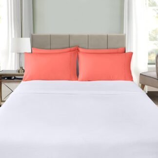 Utopia Bedding King Pillow Cases - 4 Pack - Envelope Closure - Soft Brushed Microfiber Fabric - Shrinkage and Fade Resistant Pillow Covers King Size 20 X 40 Inches (King, Coral)