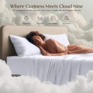 Utopia Bedding King Sheet Set 4 Piece Bed Sheets for King Size Bed, Hotel Luxury, Extra Soft, Cooling Bed Sheets - Wrinkle, and Fade Resistant (White)