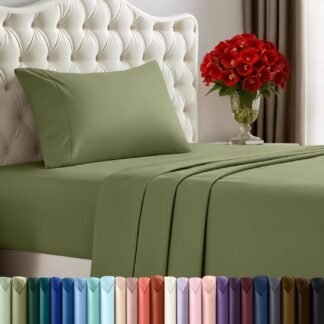 Utopia Bedding King Sheet Set – 4 Piece Bed Sheets for King Size Bed, Soft and Breathable Microfiber, Includes 1 Fitted Sheet, 1 Flat Sheet and 2 Pillowcases (Black)